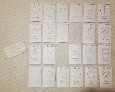 GEOMETRIC TAROT major arcana - pen