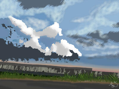 LANDSCAPE STUDY - digital, reference by creature (scramblingcretch)