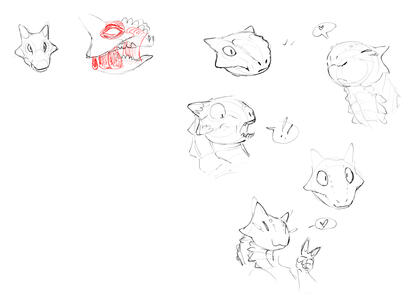 Sketches of me as an ankylosaurus II, by Rue (bobthedragon)