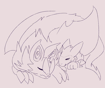 Sketch of Kirast & Atlas by Laika (somnire)