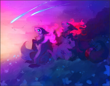 Art by of Kirast &amp; Lunette (Ravenna&#39;s OC) by Ravenna (necrofaery)